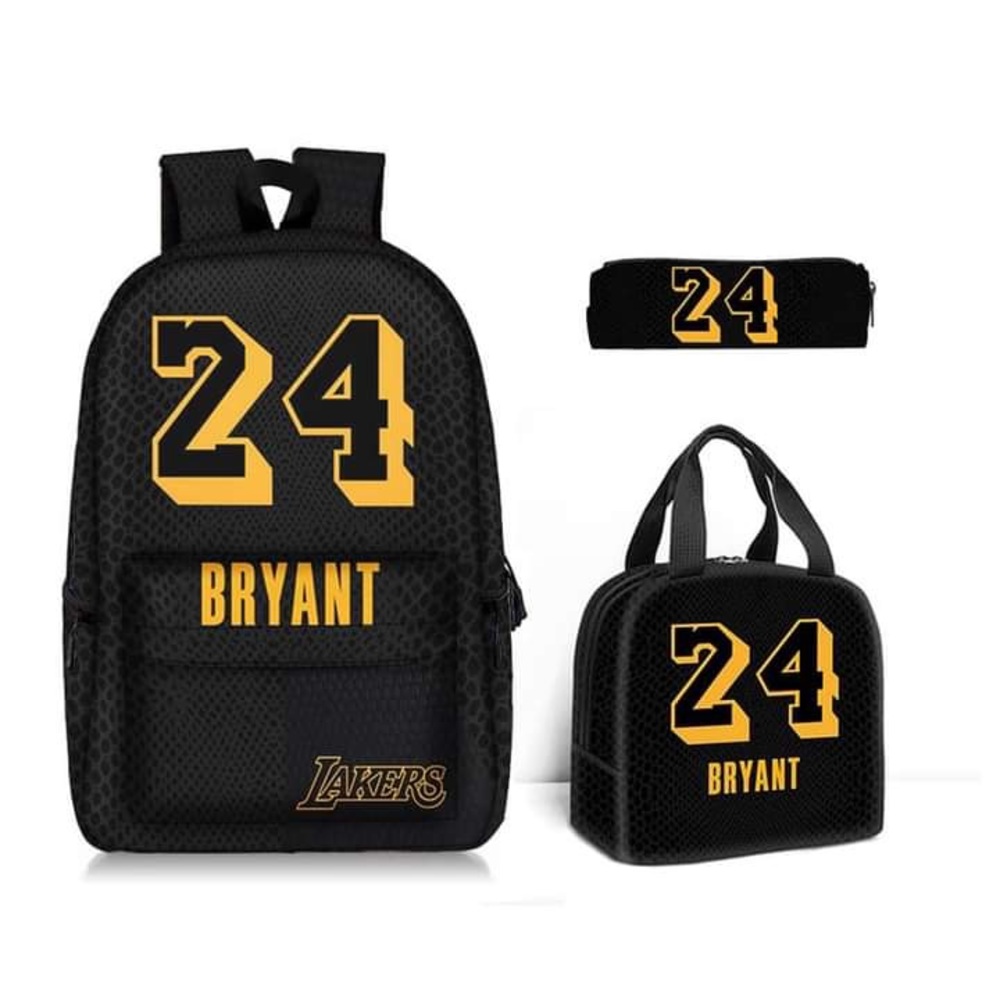 Backpack with lunch and pencil bag